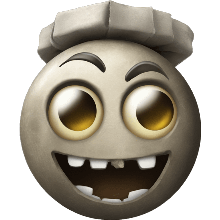 Friendly Old bomb smiley emoji