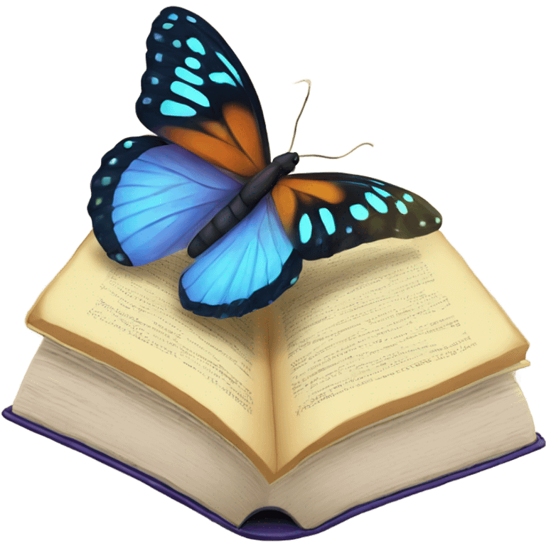 Butterfly and a book emoji