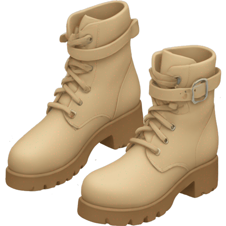 Feminine boots in beige for women  emoji