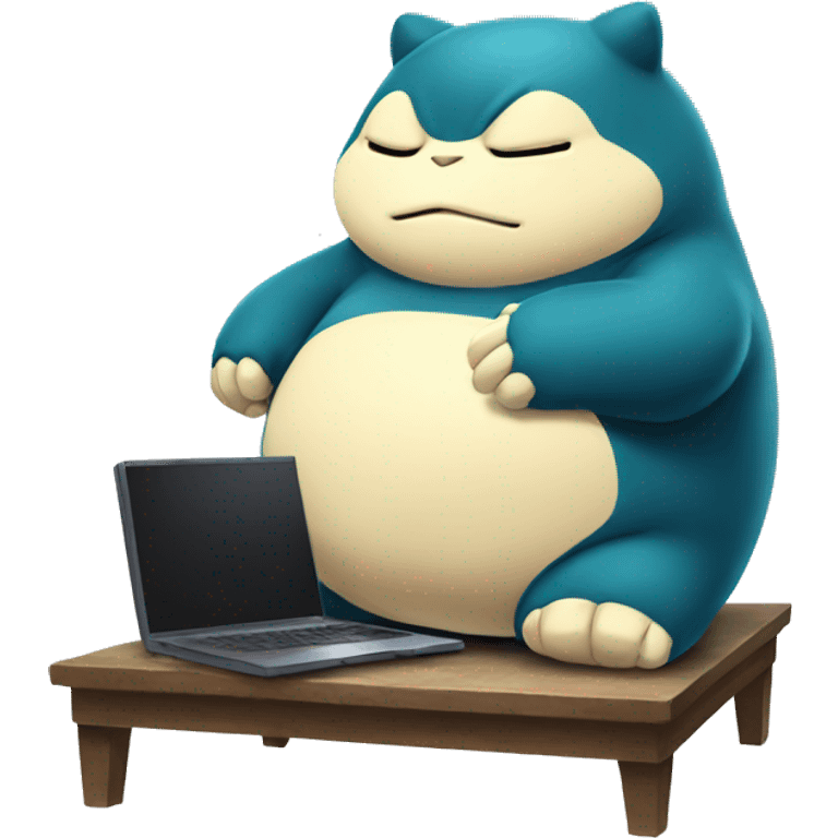 snorlax with computer emoji