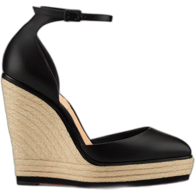 Platform wedges black louboutin emoji