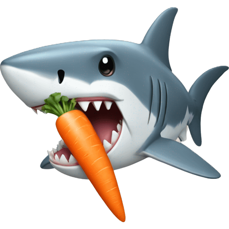 A Shark Eating a Carrot emoji