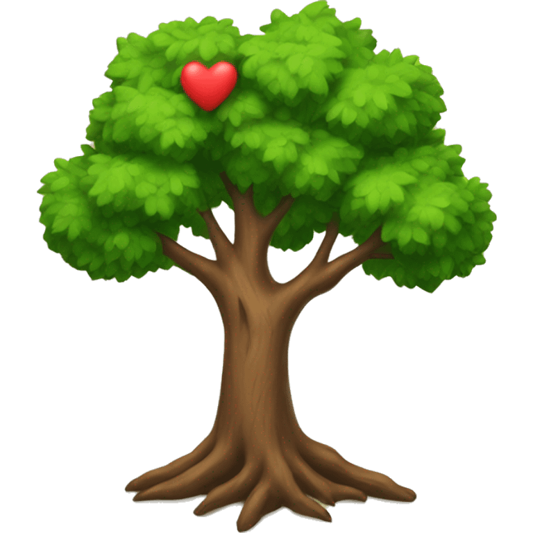 tree with heart emoji