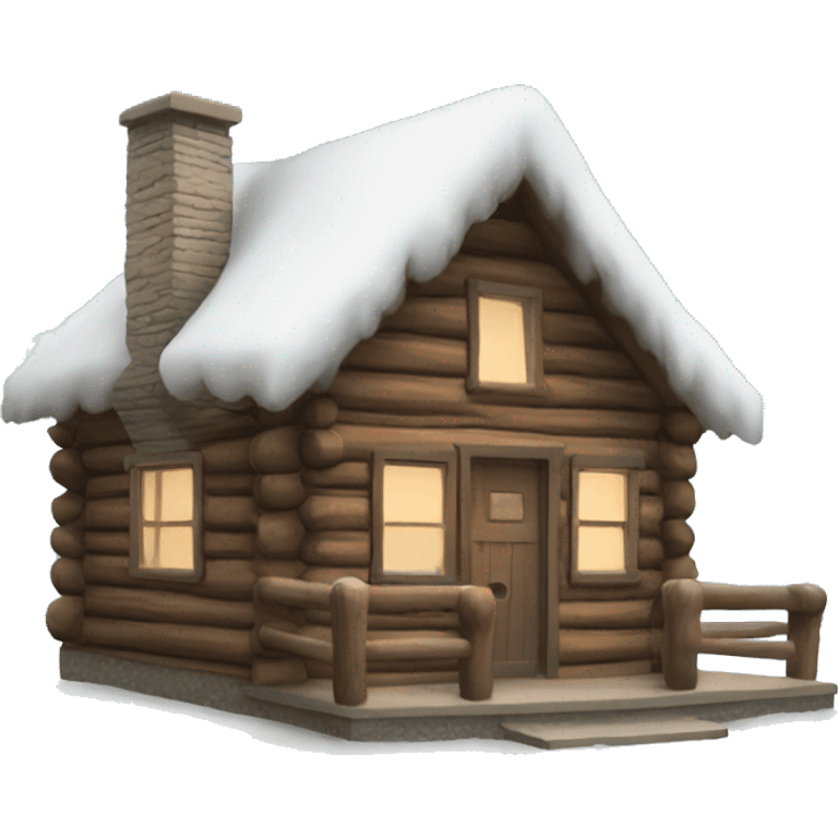 winter cabin emoji