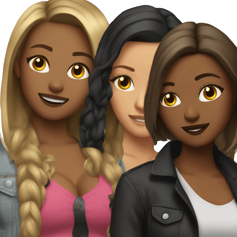 4 girls at the club emoji