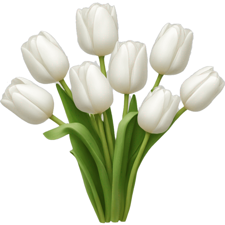 white tulip bouquet  emoji