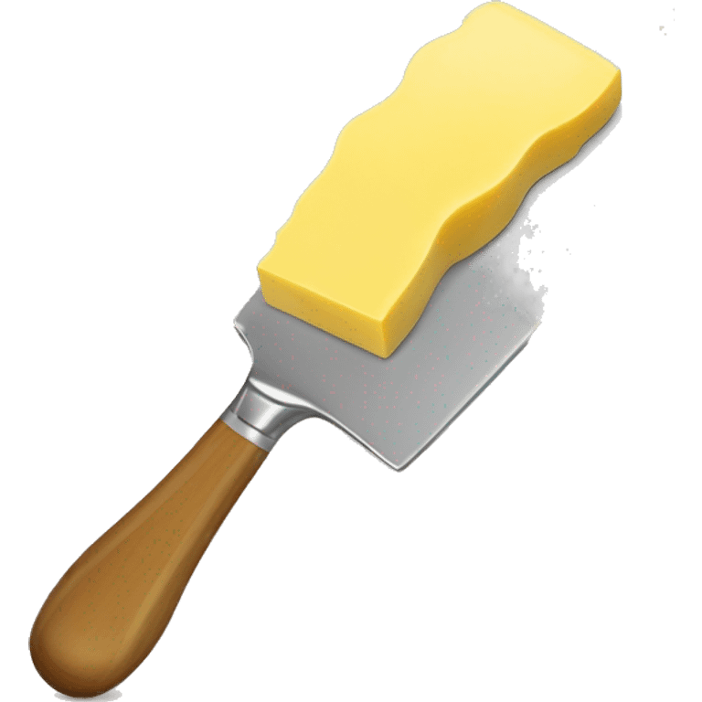 A curl of margarine on the tip of a butter knife emoji