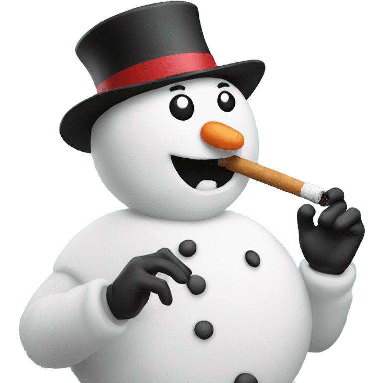 snowman smoking emoji