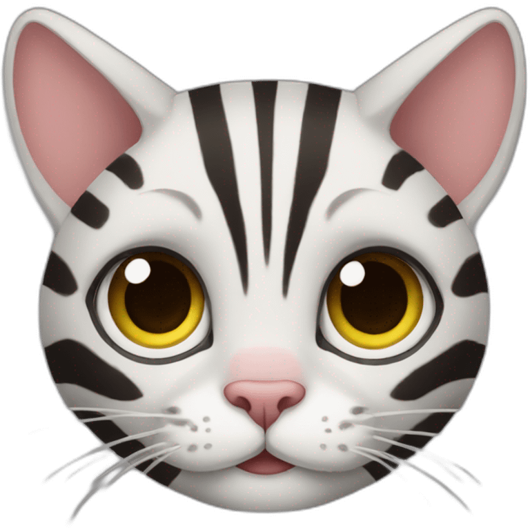 Zebra cat emoji