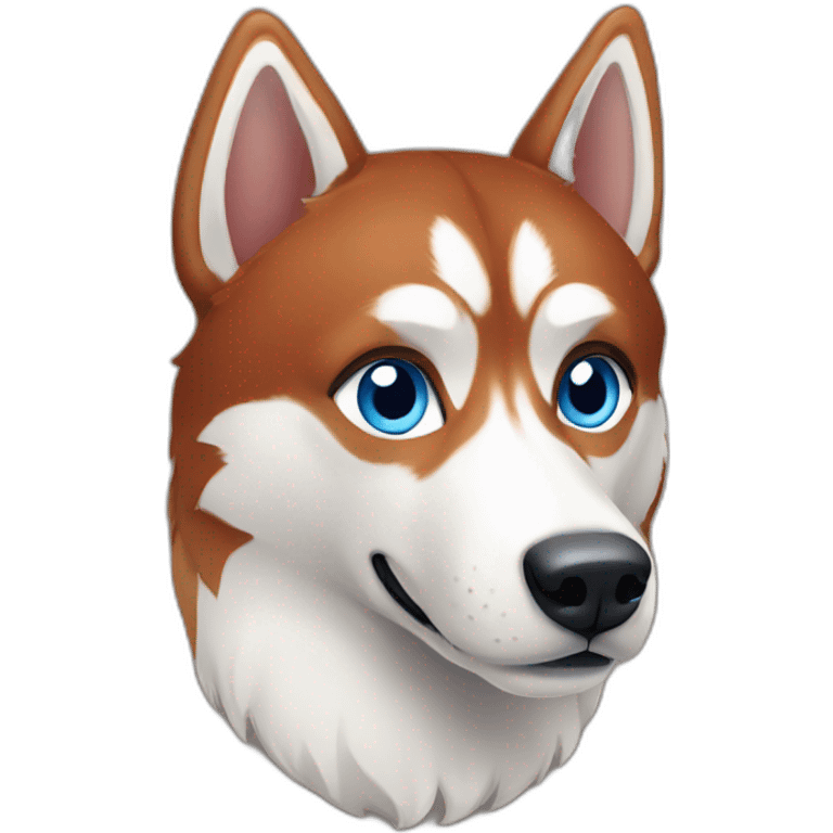 red husky with blue eyes emoji