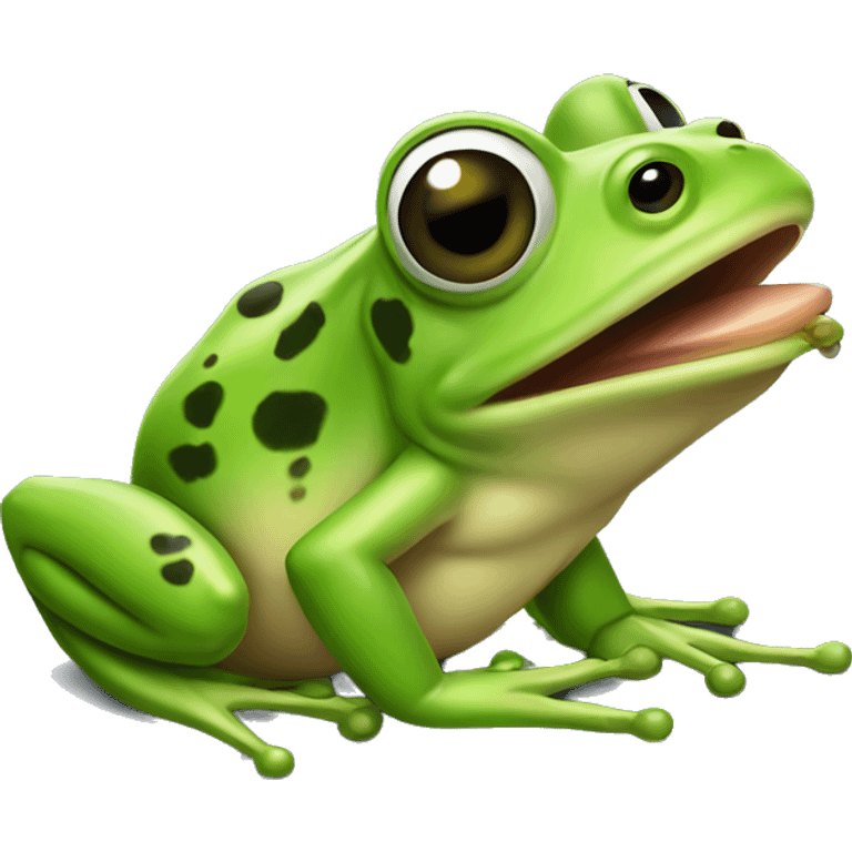 FROG EATING FLY emoji