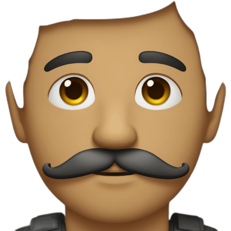 Mustachioed Mexican emoji