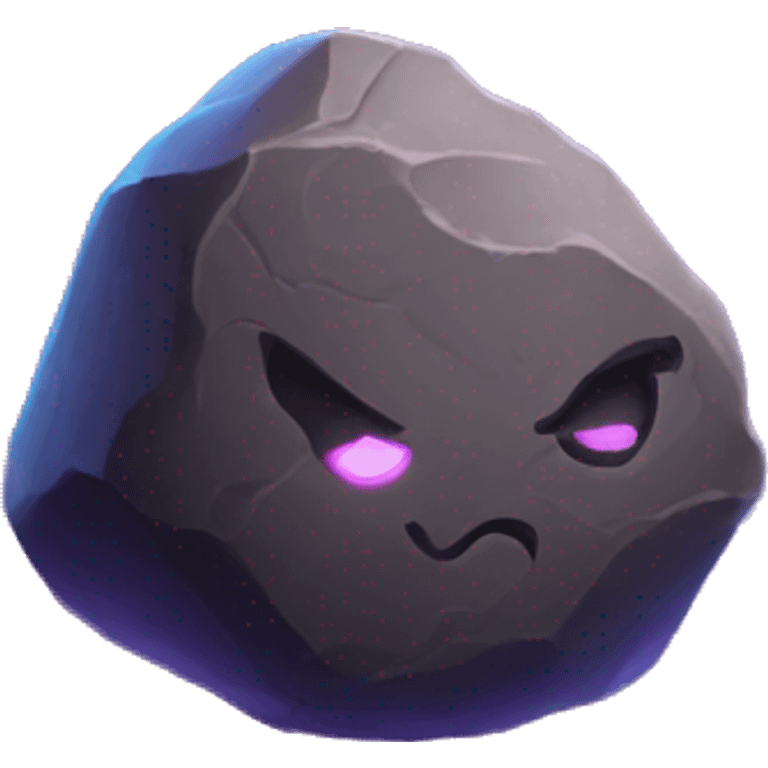 rock with neon highlight emoji