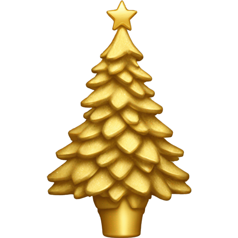 Gold Christmas tree emoji