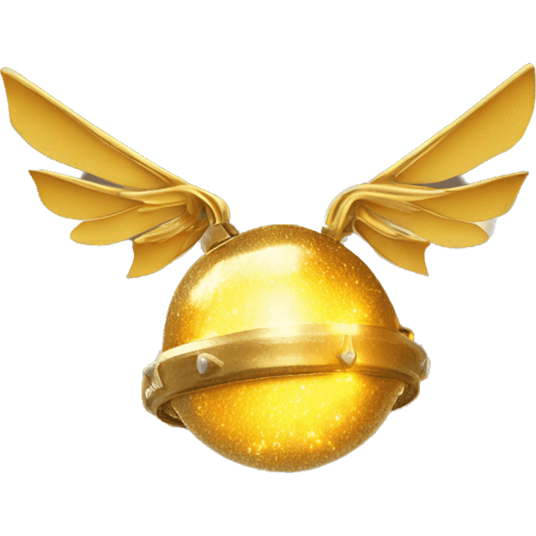 Golden snitch from Harry Potter movie with some mini Christmas lights  emoji