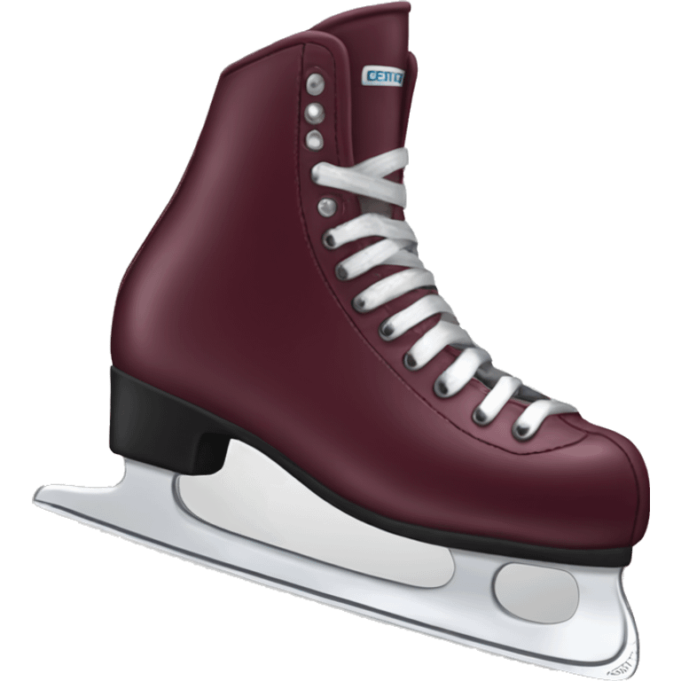 Burgundy ice skates realistic  emoji