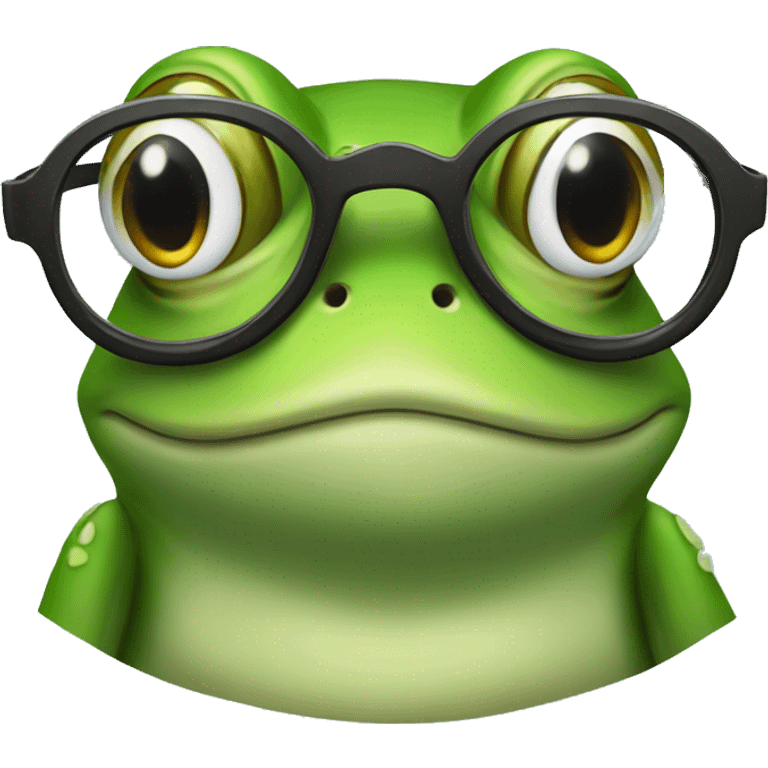 frog with glasses emoji