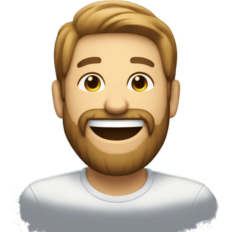 smiling man with beard laughing emoji