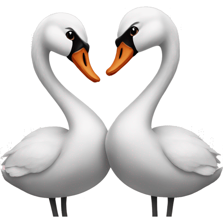 2 Swans in love emoji