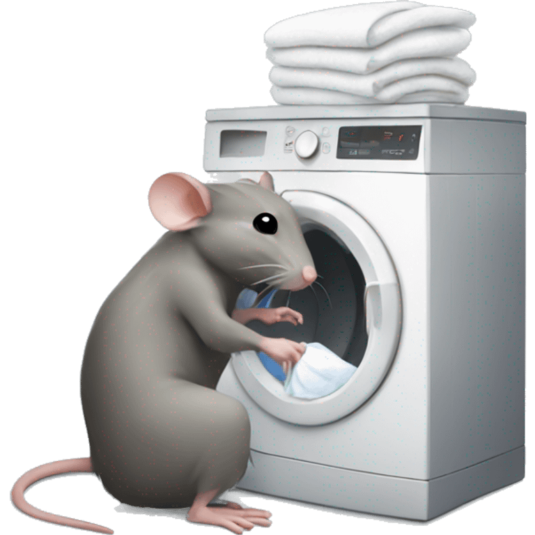 rat doing the laundry emoji