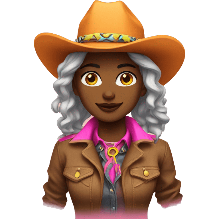 neon cowgirl emoji