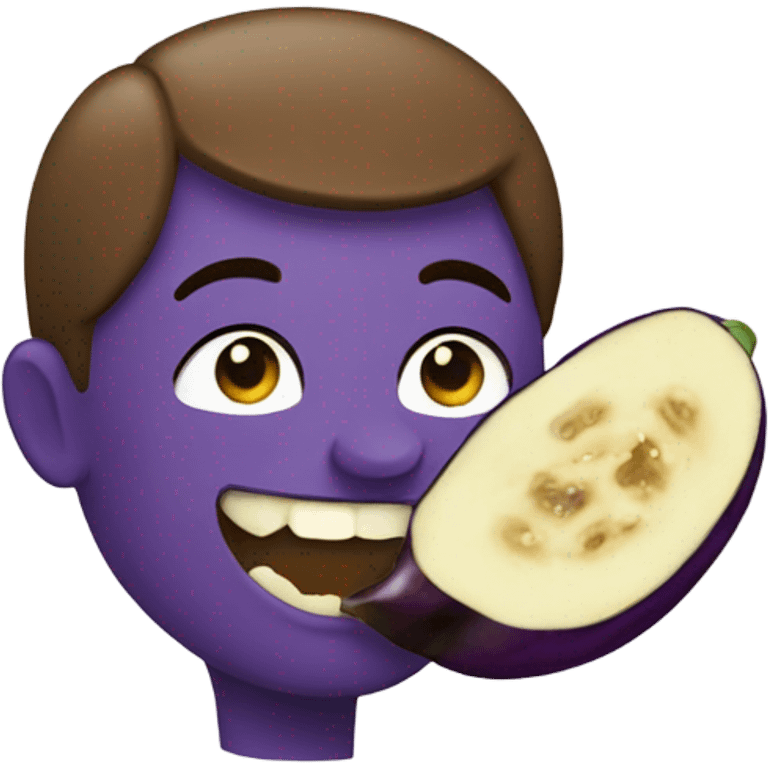 Eating eggplant  emoji