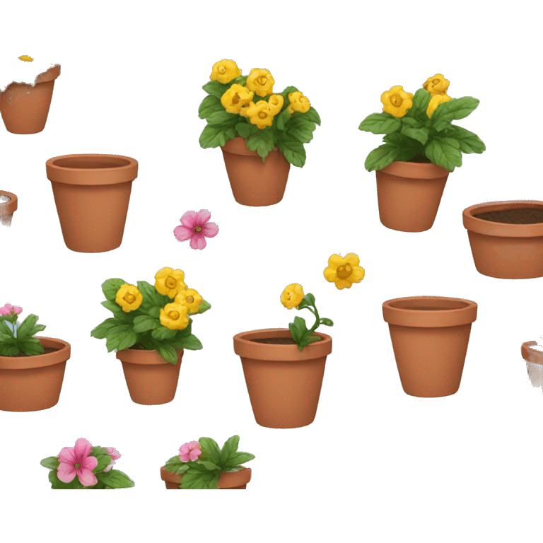 flower pots emoji