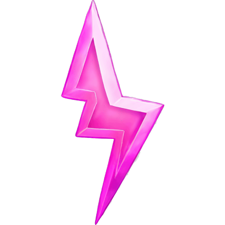 Pink crystal Lightning bolt emoji