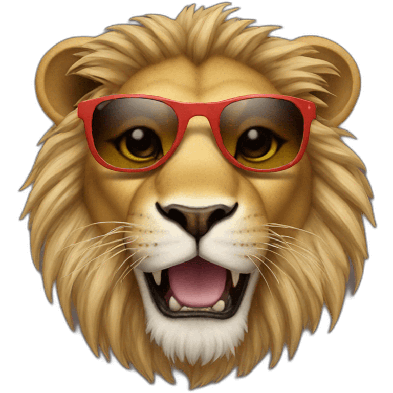 lion with sunglasses emoji