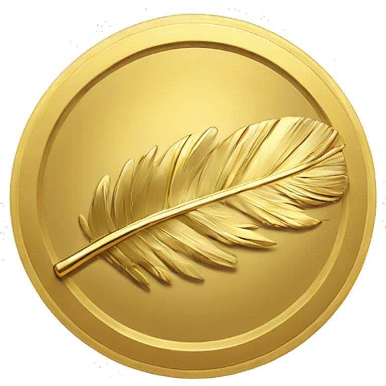 coin feather gold emoji