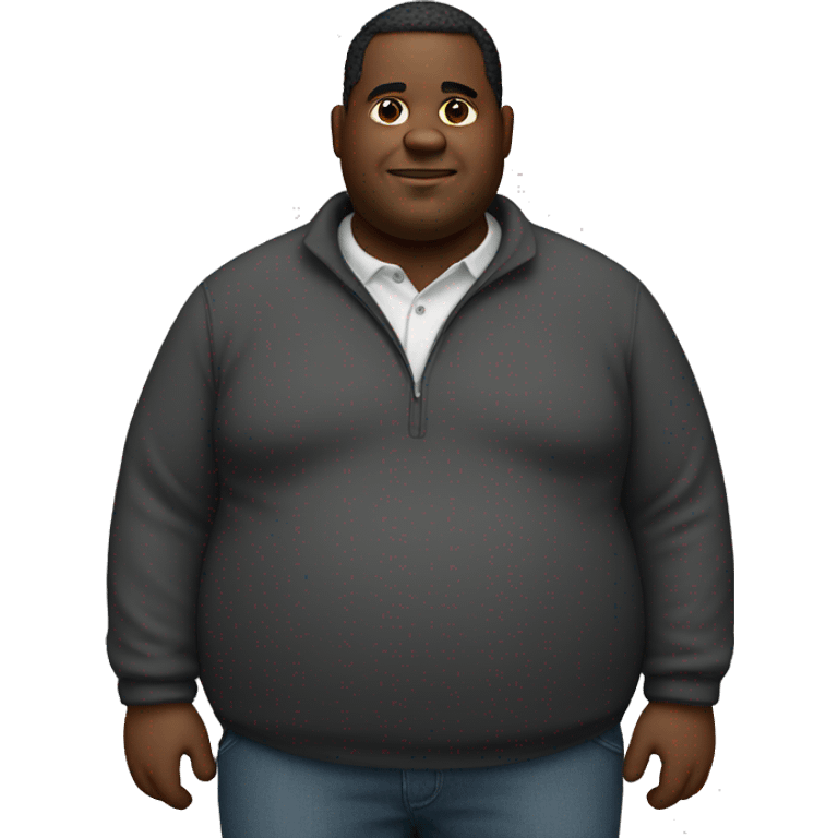 fat black man emoji