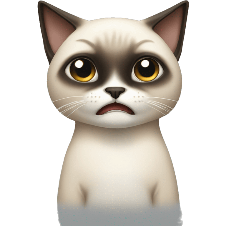 siamese cat crying  emoji