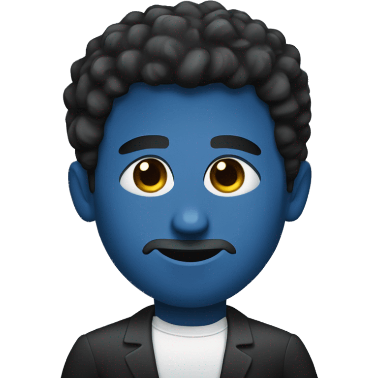 Hombre de pelo negro y ojos azules  emoji