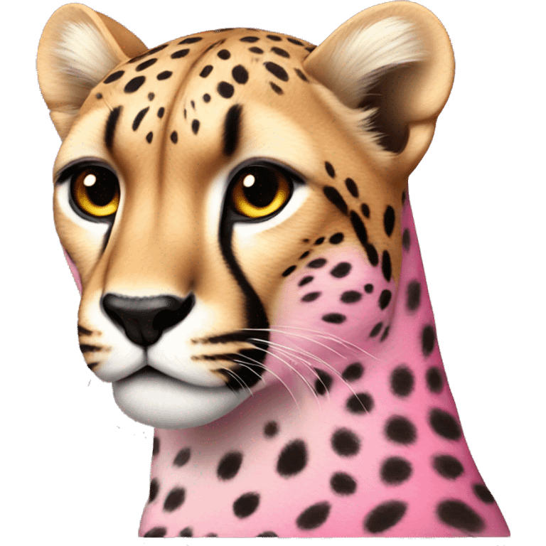 Cheetah but pink emoji