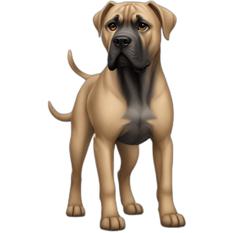 dog Cane Corso color fawn full body emoji