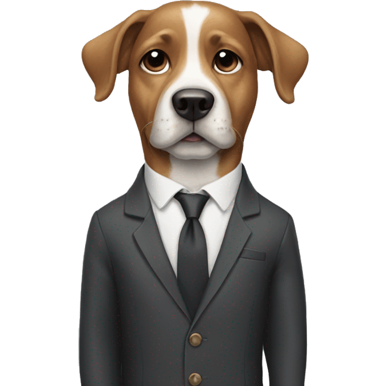 Dog with suit  emoji