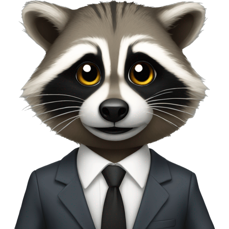 raccoon in suit emoji