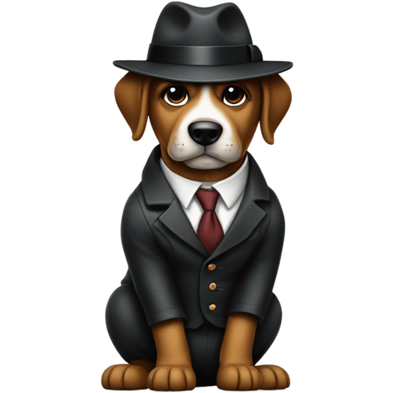 a gangster dog emoji