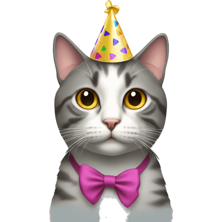 Cat wearing a party hat  emoji