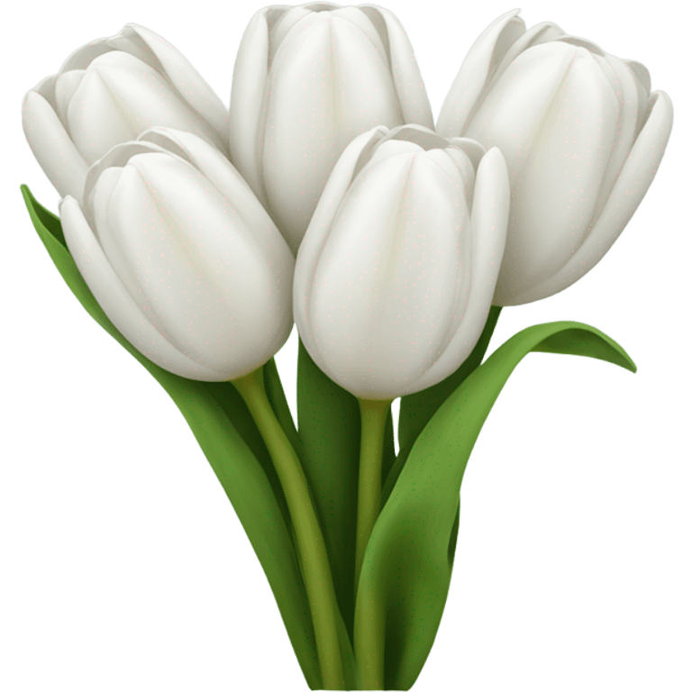 white tulip bouquet  emoji