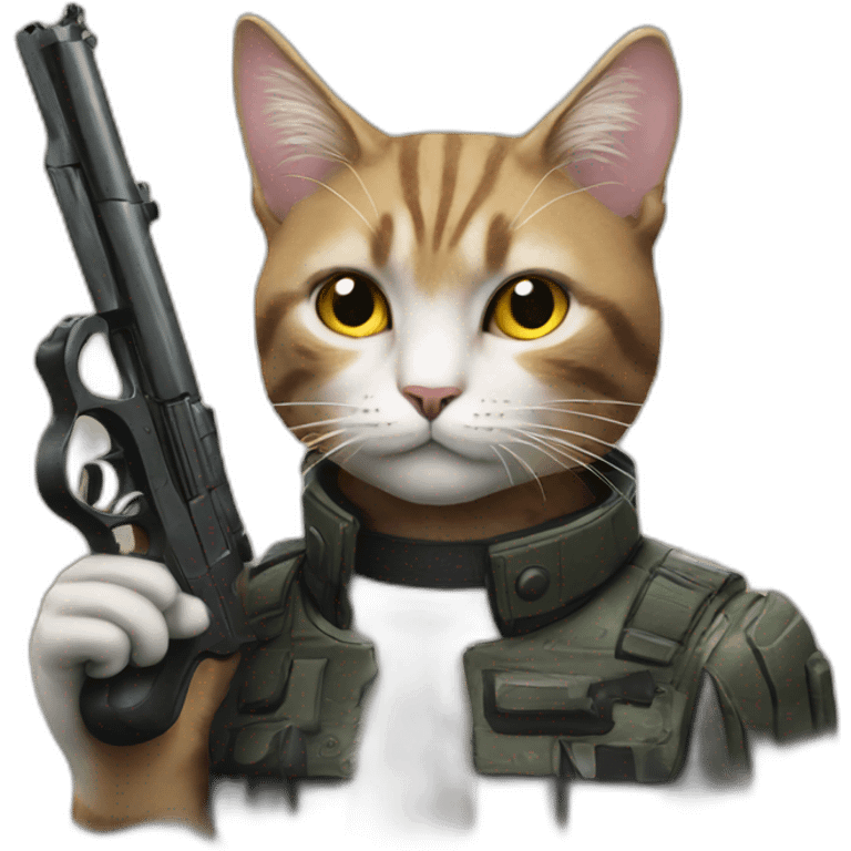 cat with gun emoji