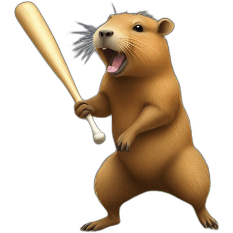 capybara playing baseball emoji