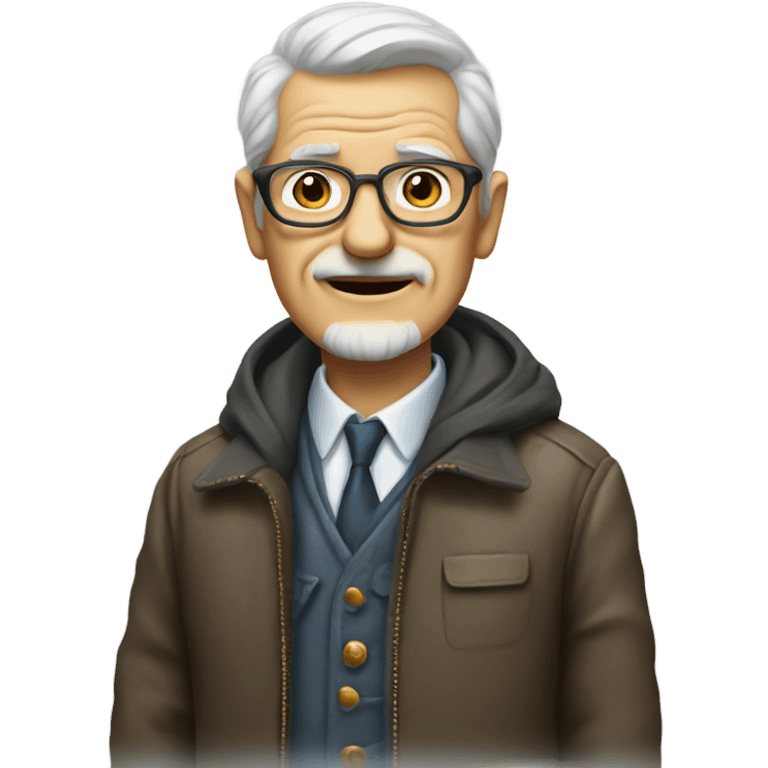 old man in stylish jacket emoji