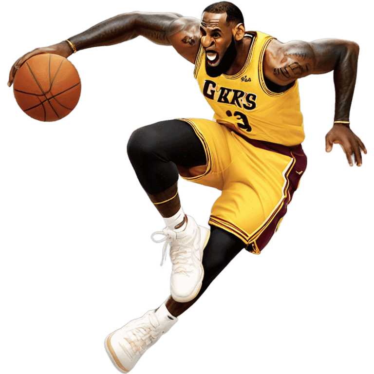 Lebron james dunking basketball emoji