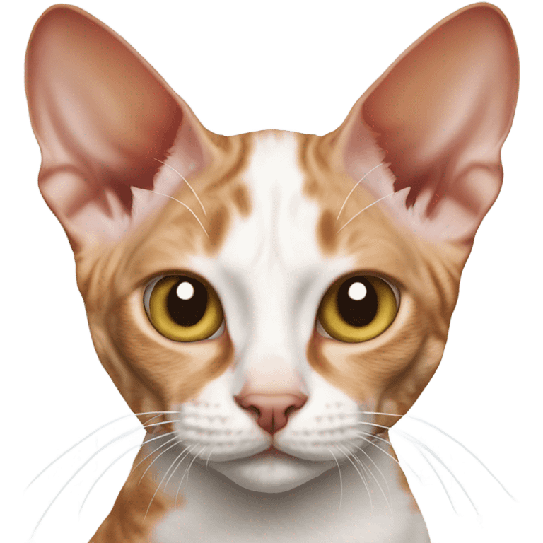 The red-and-white cat Devon rex emoji