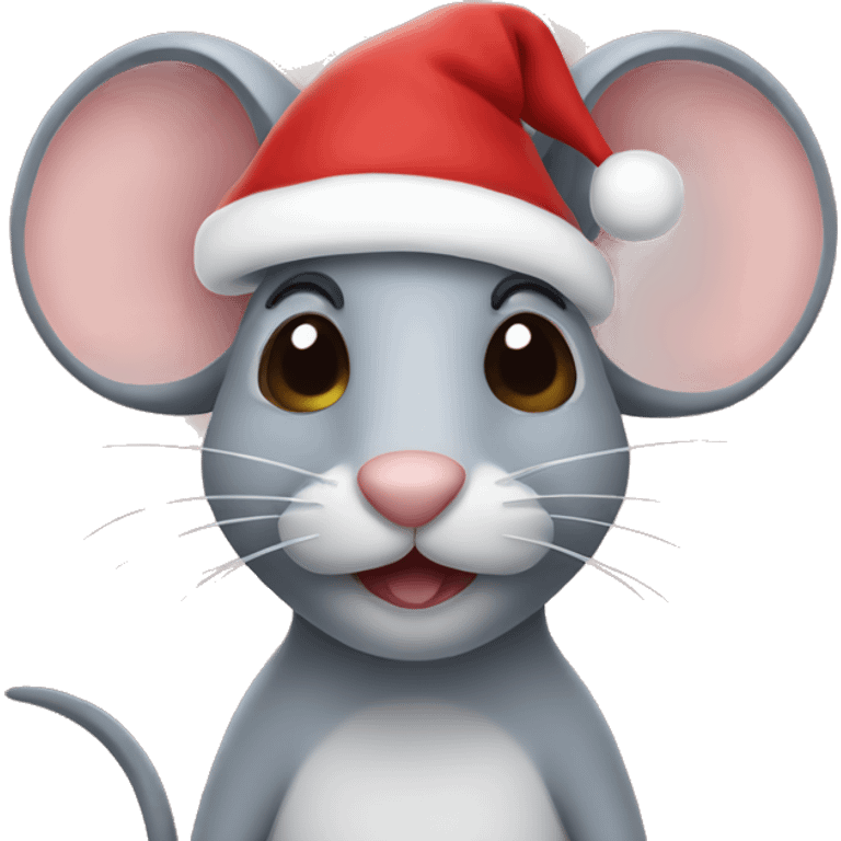 Christmas mouse emoji