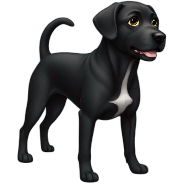 Perro negro como labrador emoji