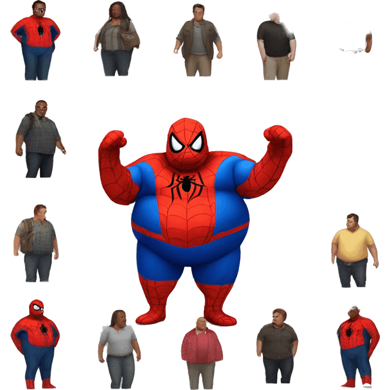 Fat fat fat spiderman emoji