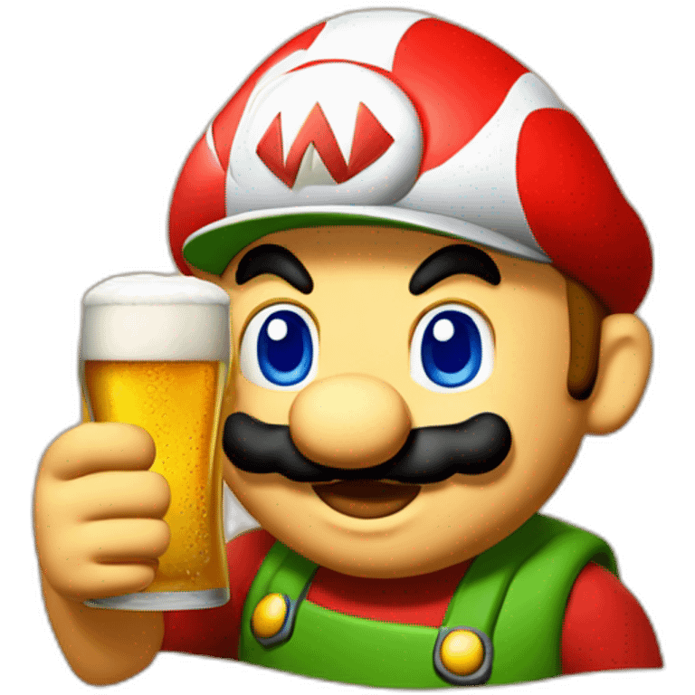 Mario qui bois une biere emoji