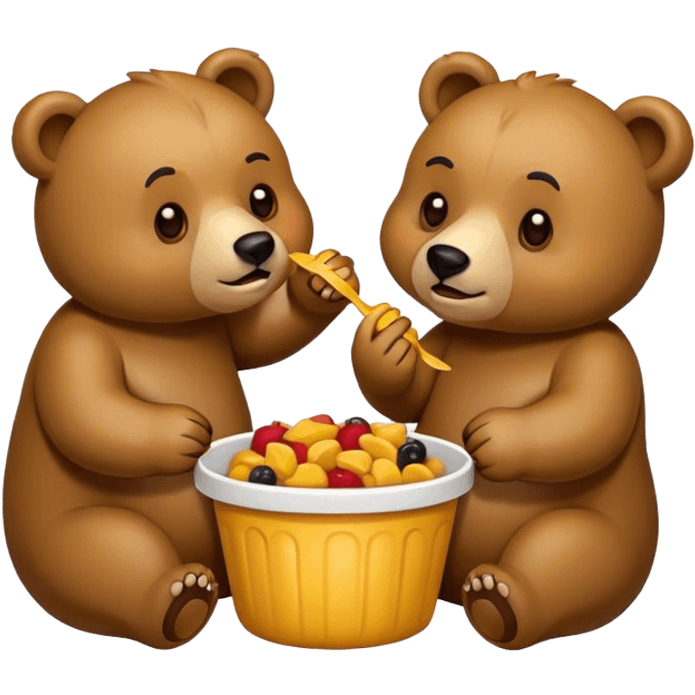 Bears eating  emoji